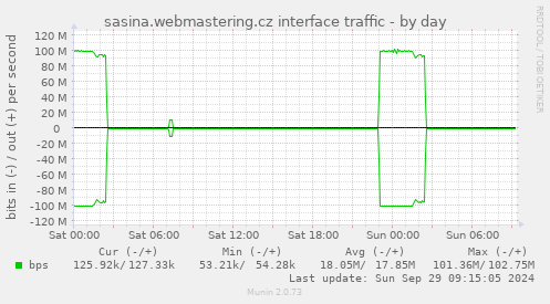 sasina.webmastering.cz interface traffic